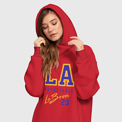 Женское худи-платье Lebron 23: Los Angeles, цвет: красный — фото 2