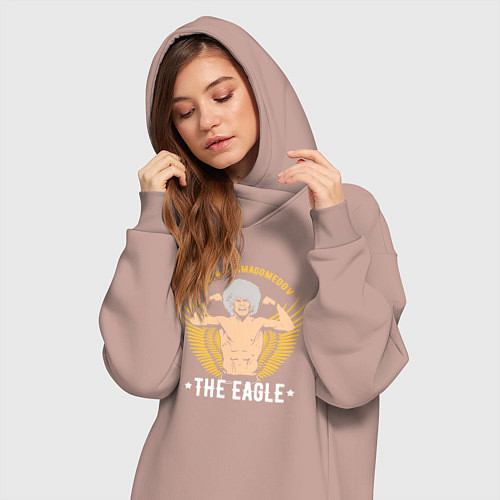 Женская толстовка-платье Khabib: The Eagle / Пыльно-розовый – фото 3