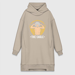 Женское худи-платье Khabib: The Eagle, цвет: миндальный