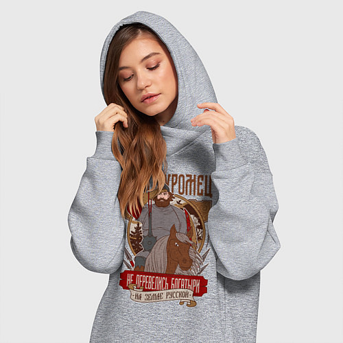 Женская толстовка-платье Футболка Илья Муромец / Меланж – фото 3