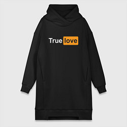 Женское худи-платье True Love, цвет: черный