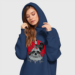 Женское худи-платье Ворон, цвет: тёмно-синий — фото 2