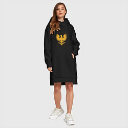 Женское худи-платье Khabib: The Eagle, цвет: черный — фото 2