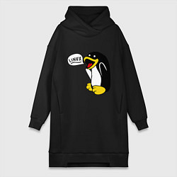 Женская толстовка-платье Пингвин: Linux
