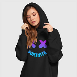 Женское худи-платье FORTNITE x MARSHMELLO, цвет: черный — фото 2