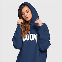 Женское худи-платье DOOM, цвет: тёмно-синий — фото 2