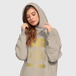 Женское худи-платье Linkin Park: Road to Revolution, цвет: миндальный — фото 2