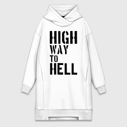 Женское худи-платье High way to hell, цвет: белый