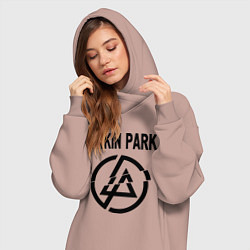 Женское худи-платье Linkin Park, цвет: пыльно-розовый — фото 2