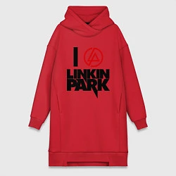 Женская толстовка-платье I love Linkin Park