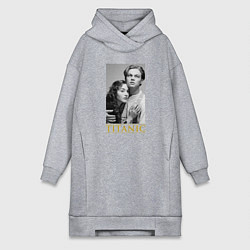 Женское худи-платье Titanic: Jack & Rose, цвет: меланж