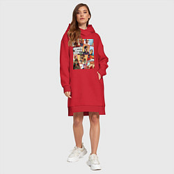 Женское худи-платье GTA 5: Stories, цвет: красный — фото 2