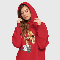 Женское худи-платье GTA V: Selfie, цвет: красный — фото 2
