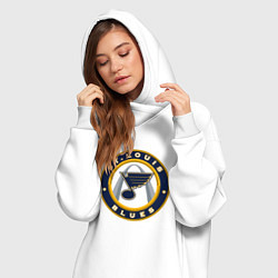 Женское худи-платье St Louis Blues, цвет: белый — фото 2