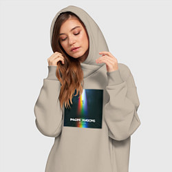 Женское худи-платье IMAGINE DRAGONS, цвет: миндальный — фото 2