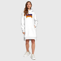 Женское худи-платье DOOM, цвет: белый — фото 2