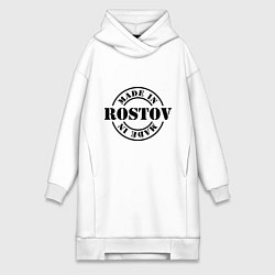 Женское худи-платье Made in Rostov, цвет: белый