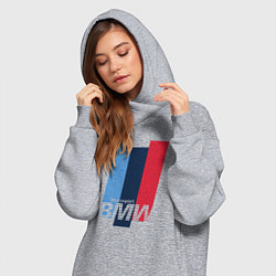 Женское худи-платье BMW motosport, цвет: меланж — фото 2