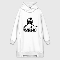 Женская толстовка-платье Russia: Hockey Champion