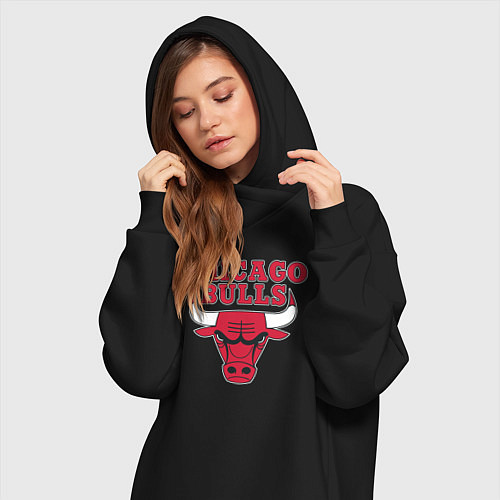 Женская толстовка-платье CHICAGO BULLS / Черный – фото 3