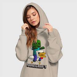 Женское худи-платье MINECRAFT, цвет: миндальный — фото 2