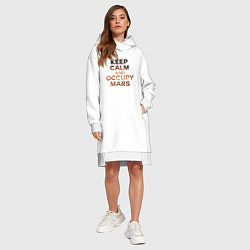 Женское худи-платье Илон Маск, цвет: белый — фото 2