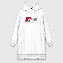 Женское худи-платье AUDI RS, цвет: белый