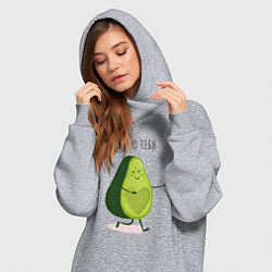 Женское худи-платье Авокадо любовь, цвет: меланж — фото 2