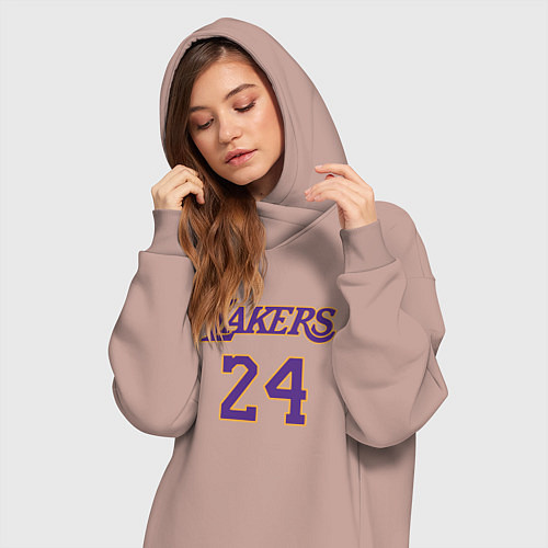 Женская толстовка-платье Lakers 24 / Пыльно-розовый – фото 3