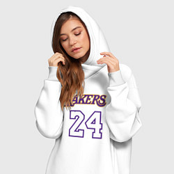 Женское худи-платье Lakers 24, цвет: белый — фото 2