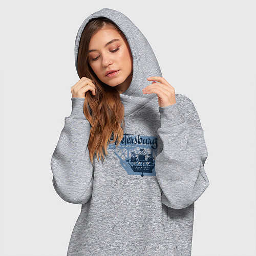 Женская толстовка-платье St'Petersburg / Меланж – фото 3