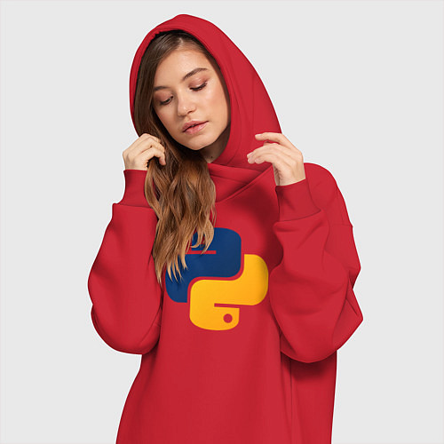 Женская толстовка-платье Python / Красный – фото 3