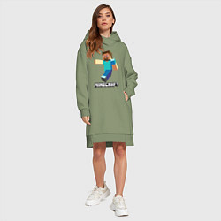 Женское худи-платье MINECRAFT, цвет: авокадо — фото 2