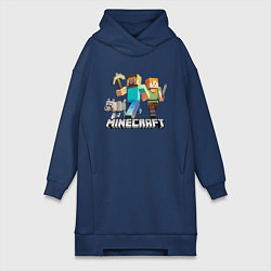 Женское худи-платье MINECRAFT, цвет: тёмно-синий