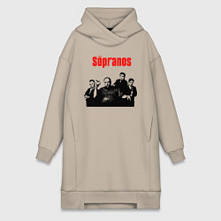 Женское худи-платье Сопрано постер, цвет: миндальный