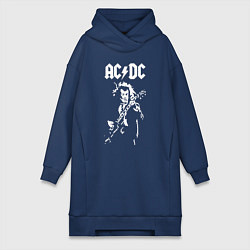 Женское худи-платье ACDC, цвет: тёмно-синий