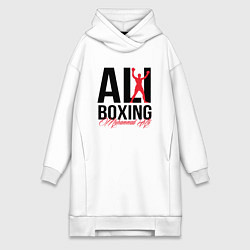 Женское худи-платье Muhammad Ali, цвет: белый