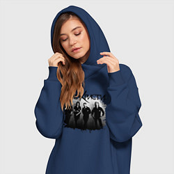 Женское худи-платье Агата Кристи, цвет: тёмно-синий — фото 2