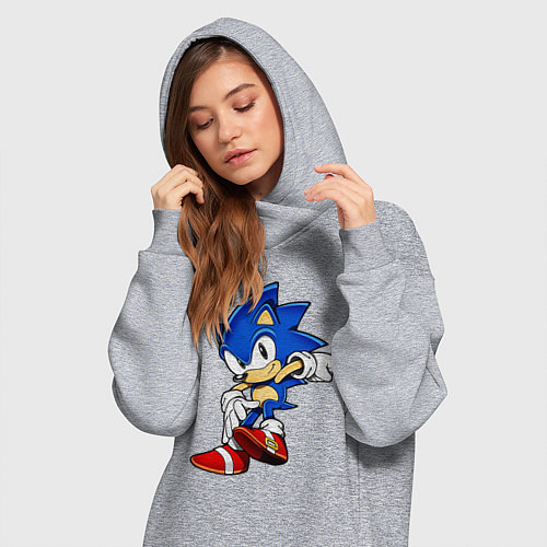 Женская толстовка-платье SONIC / Меланж – фото 3