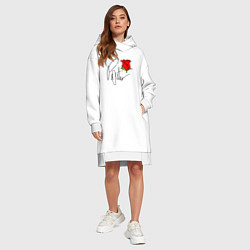 Женское худи-платье Тиктокер Пейтон, цвет: белый — фото 2