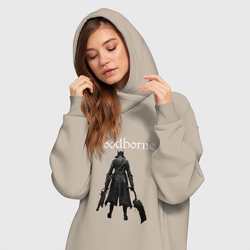 Женская толстовка-платье Bloodborne / Миндальный – фото 3