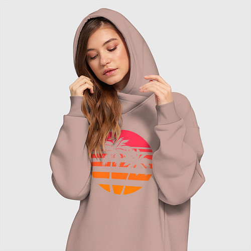 Женская толстовка-платье Пальма / Пыльно-розовый – фото 3