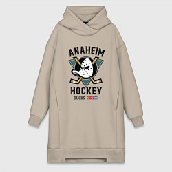 Женское худи-платье ANAHEIM DUCKS, цвет: миндальный