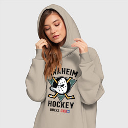 Женское худи-платье ANAHEIM DUCKS, цвет: миндальный — фото 2
