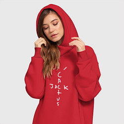 Женское худи-платье CACTUS JACK, цвет: красный — фото 2