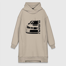 Женское худи-платье SUBARU Z, цвет: миндальный