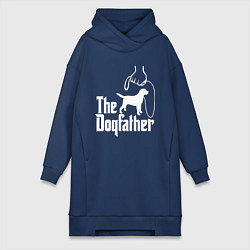 Женское худи-платье The Dogfather - пародия, цвет: тёмно-синий