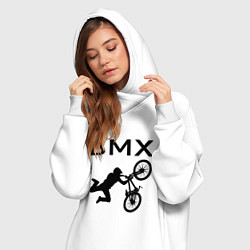 Женское худи-платье Велоспорт BMX Z, цвет: белый — фото 2