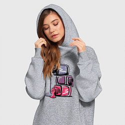 Женское худи-платье Лаки, цвет: меланж — фото 2