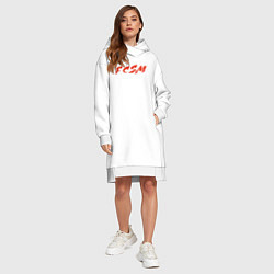 Женское худи-платье FCSM, цвет: белый — фото 2